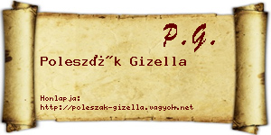 Poleszák Gizella névjegykártya